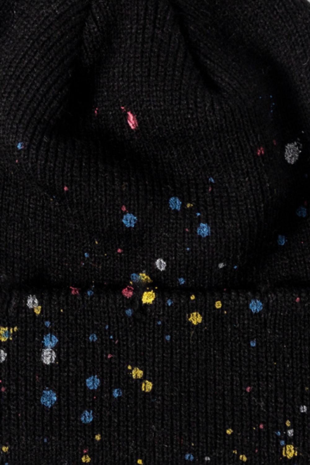 Confetti Rib-Knit Beanie