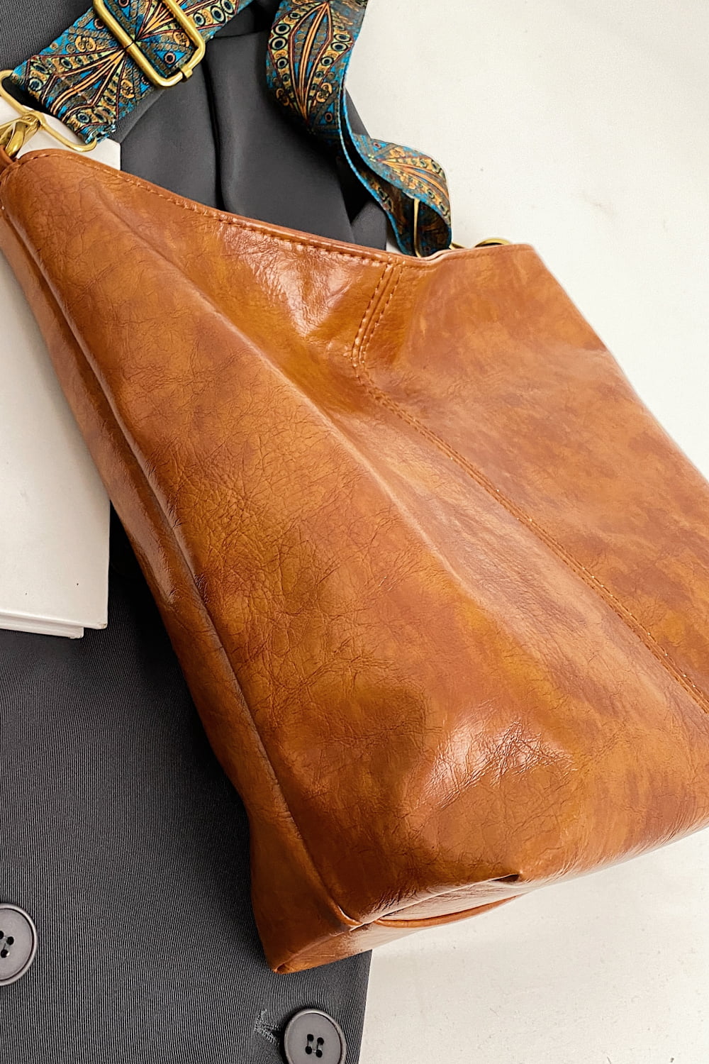 Adored Faux Leather Shoulder Bag